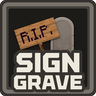 Sign Gravestone